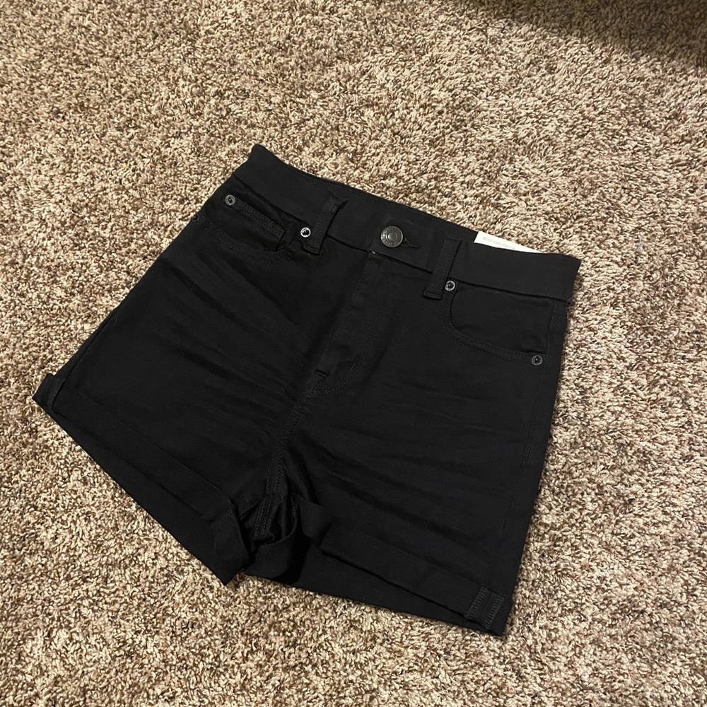 Black high waisted american eagle shorts- CURVY